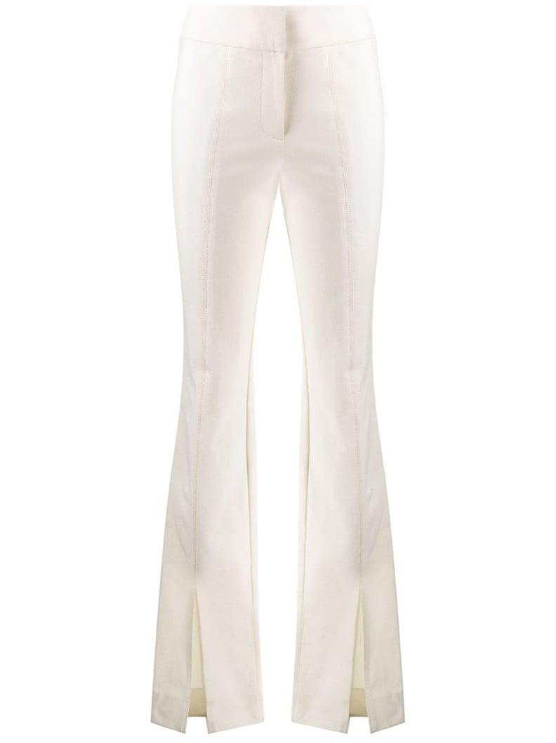 Derek Lam 10 Crosby Maeve Slit Hem Crosby Cotton Twill Flare Trousers