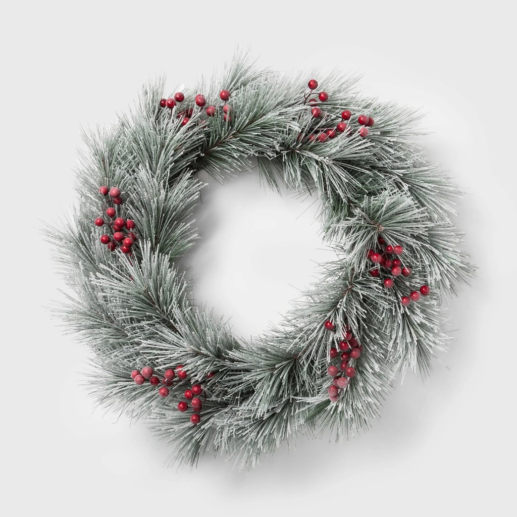 Flocked Berry Christmas Wreath