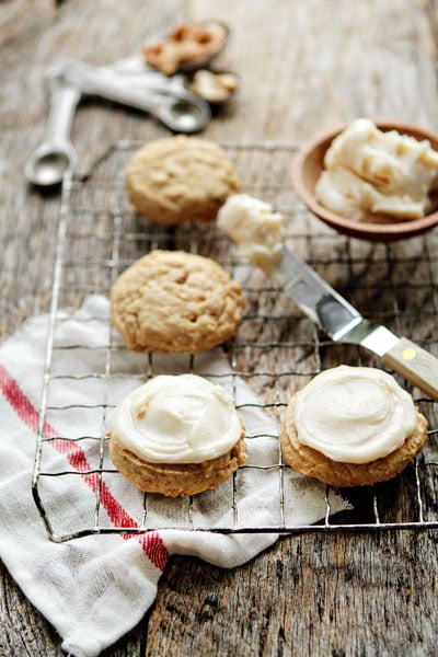 Cashew Cookies With Brown Butter Frosting