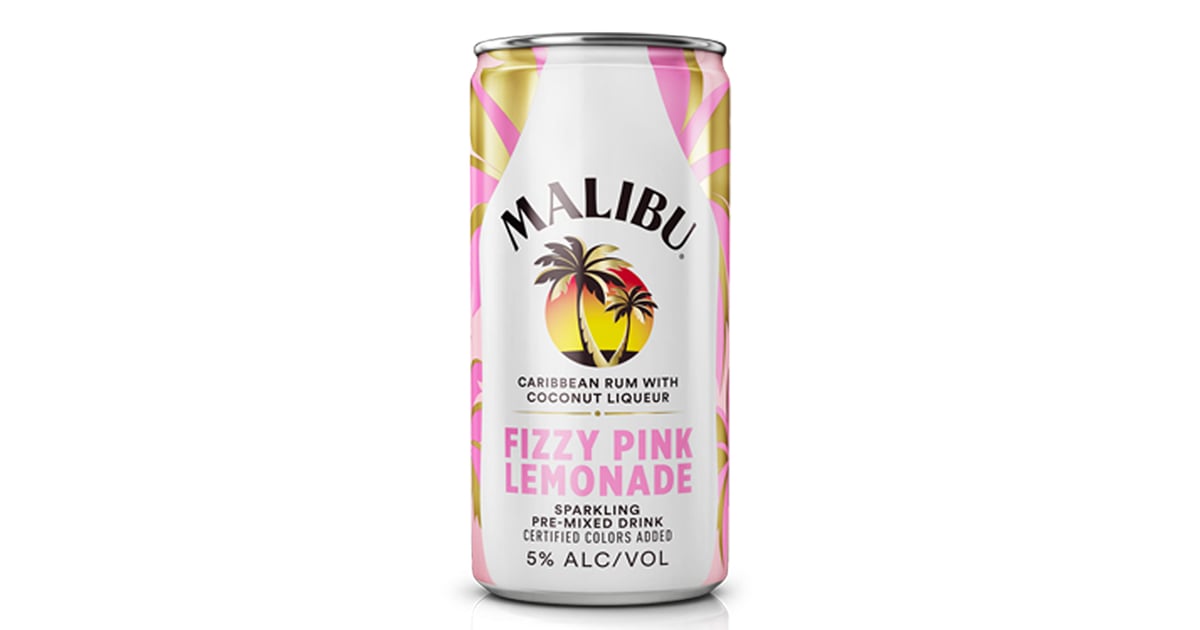 Malibu Canned Fizzy Pink Lemonade Malibu Rum Canned Drinks POPSUGAR