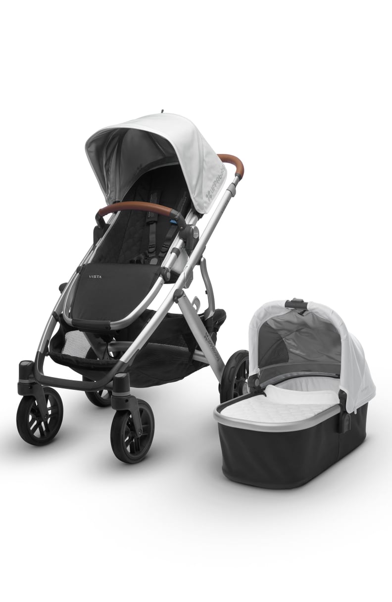 UPPAbaby 2018 VISTA Aluminum Frame Convertible Complete Stroller with Leather Trim