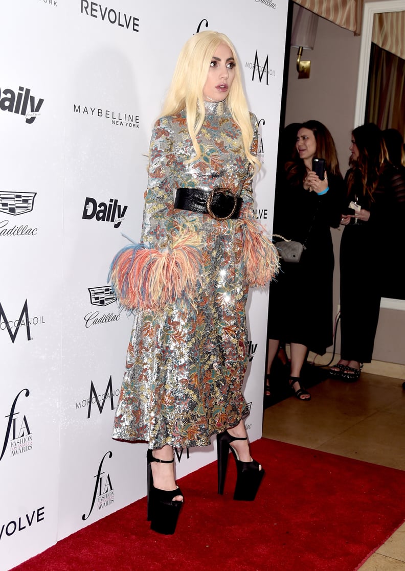 Lady Gaga Wearing Saint Laurent at the Daily Front Row Awards