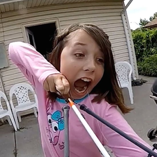 Girl Pulls Out Loose Tooth With Bow and Arrow