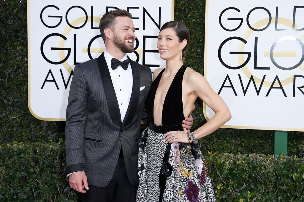 Justin Timberlake and Jessica Biel at the 2017 Golden Globes