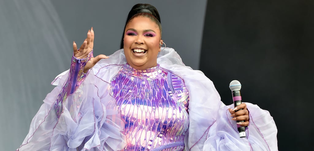 Lizzo's Purple Marble Nail Art