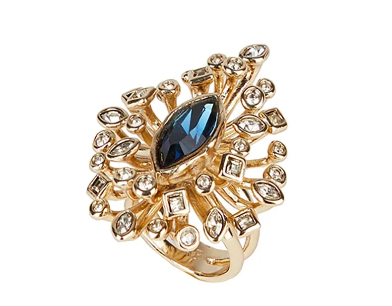 Navette Crystal Burst Cocktail Ring
