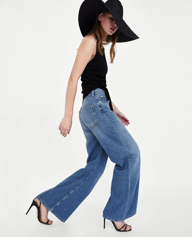 Zara Jeans Wide Leg in Malibu Blue