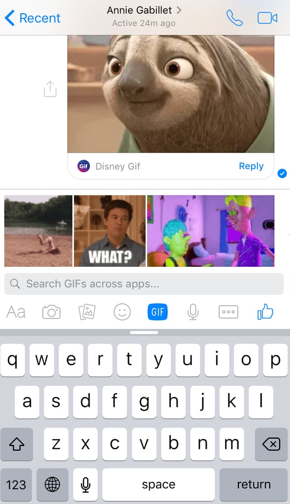 Send fun GIFs to your friends without trying too hard.