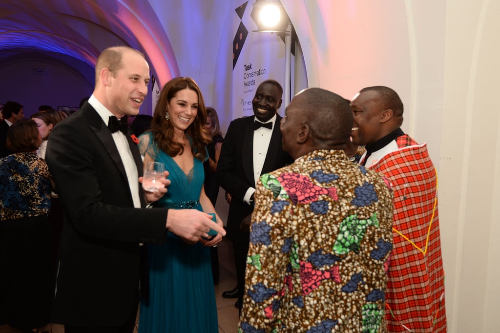 Prince William and Kate Middleton at the 2018 Tusk Awards