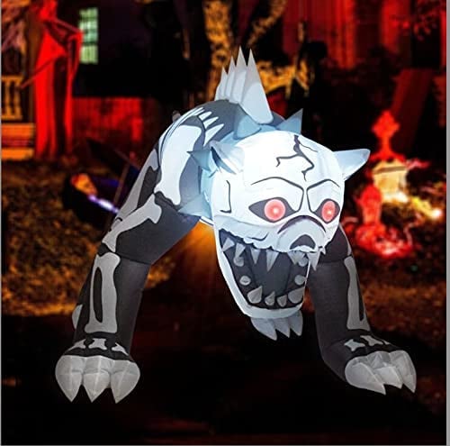 Goosh Halloween Inflatable Standing Skeleton Dog