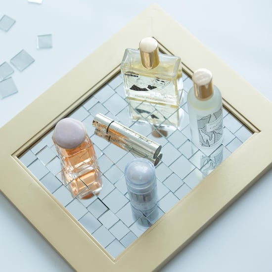 DIY Mirror Vanity Tray