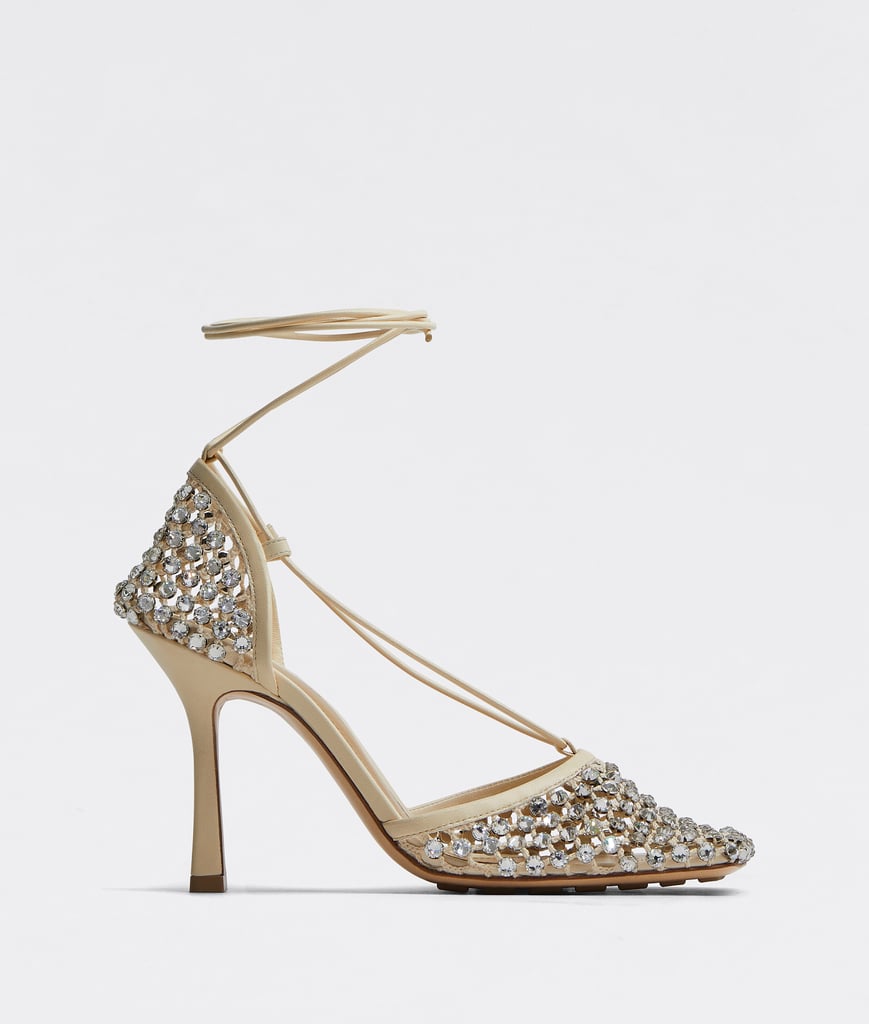 Lori's Bottega Veneta Sparkle Stretch in Toile Heels