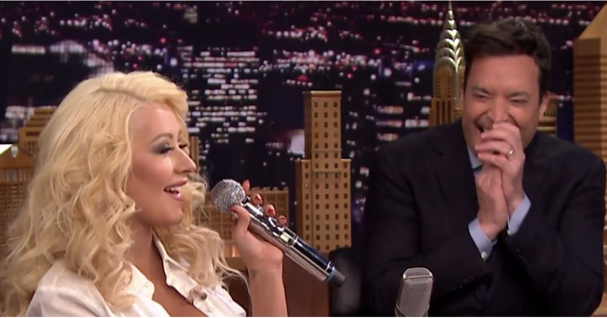 Christina Aguilera S Celebrity Impressions On Tonight Show Popsugar