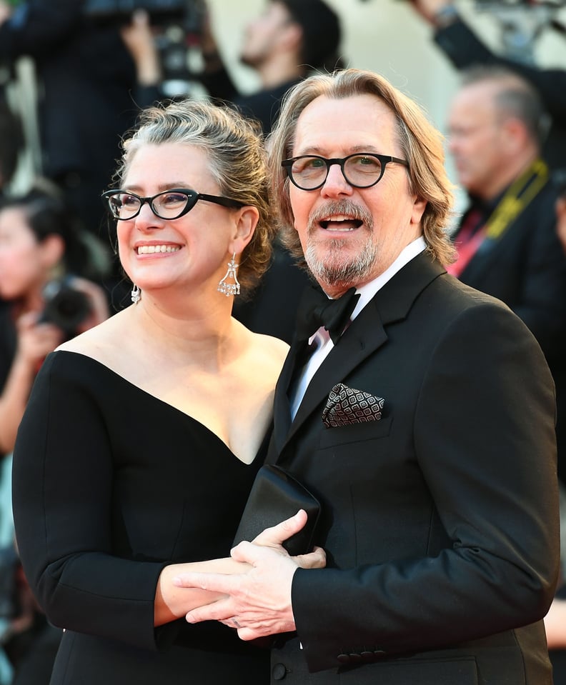 Gisele Schmidt  and Gary Oldman at The Laundromat Premiere