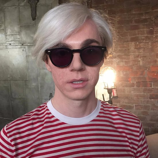 Evan Peters as Andy Warhol on AHS Cult