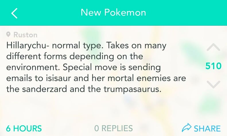 No one is safe from becoming a Pokémon — even presidential candidates.