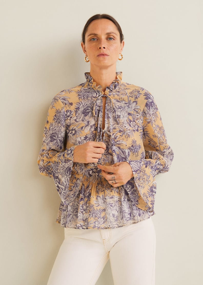 Mango Floral Print Blouse