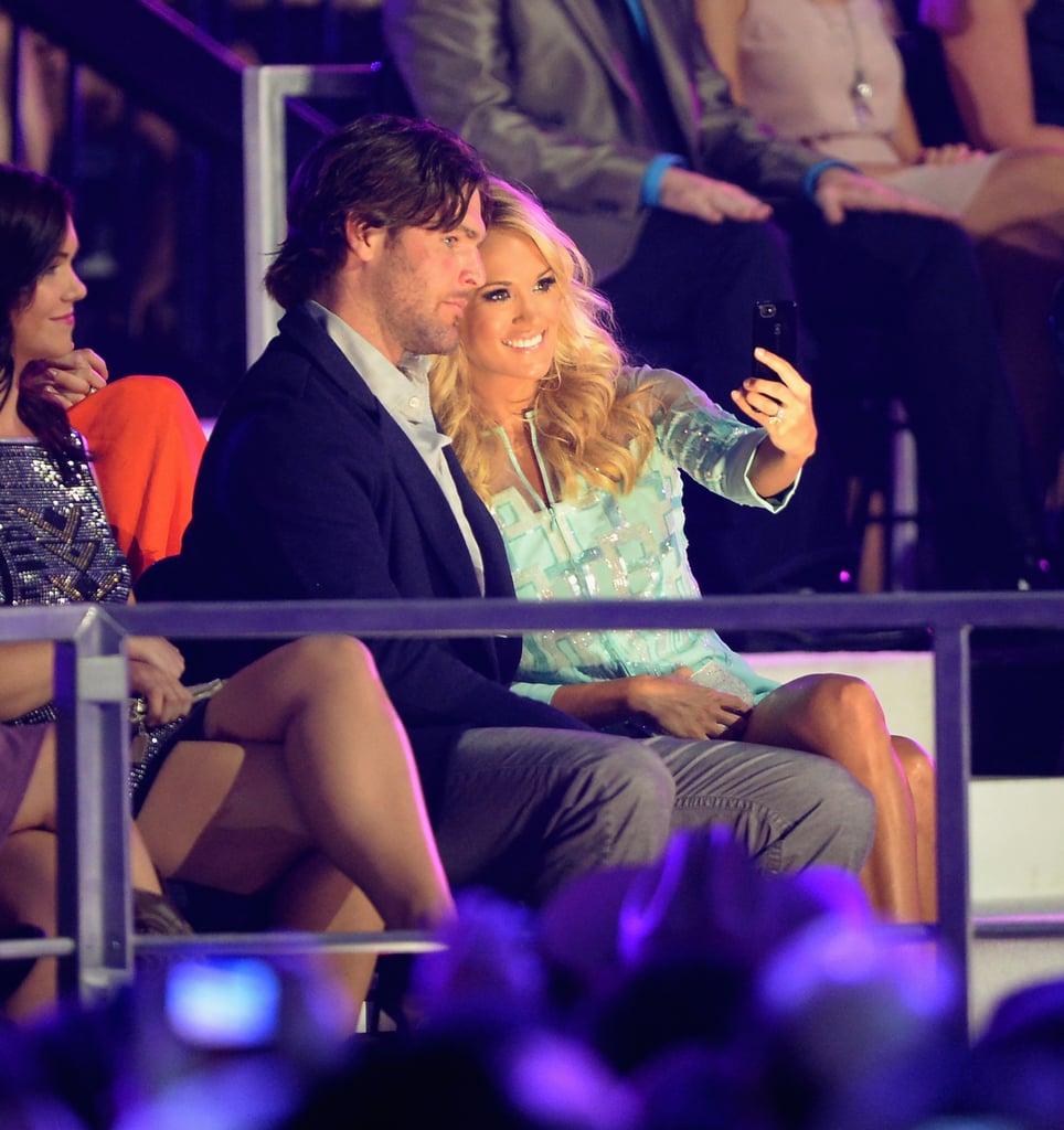 Carrie Underwood turned the camera on herself and husband Mike Fisher at the CMT Awards in Nashville in June 2013.