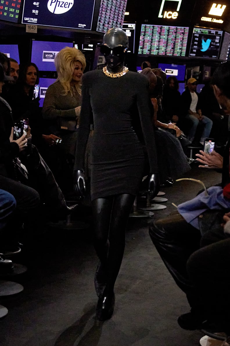 Megan Thee Stallion Wears Black Sheer Top & Boots to Balenciaga Show