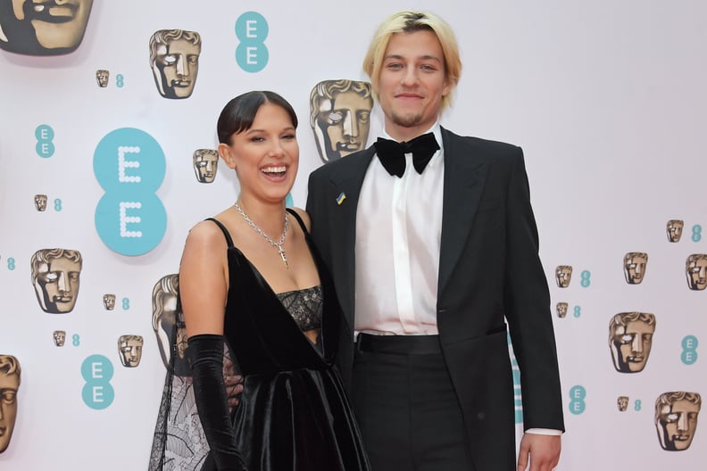 Millie Bobby Brown and Jake Bongiovi at the 2022 BAFTA Awards