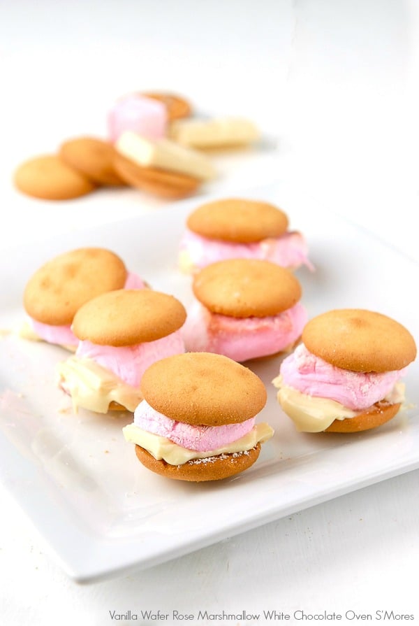 Vanilla Wafer Rose Marshmallow White Chocolate S’mores