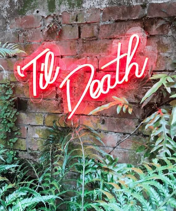 'Til Death Neon Wedding Sign