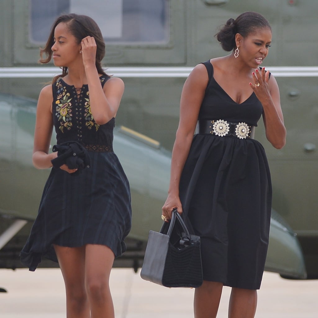 Malia and Michelle Obama Wearing Similar Clothes