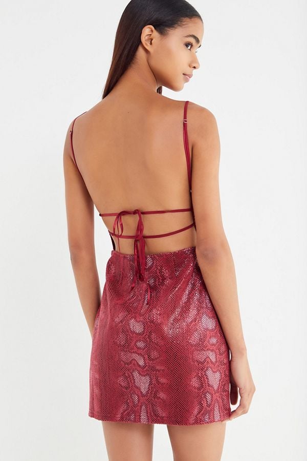 Uo textured snake print mini dress hotsell
