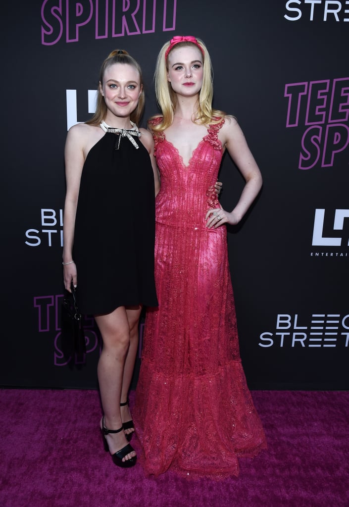 Dakota and Elle Fanning at Teen Spirit Premiere April 2019