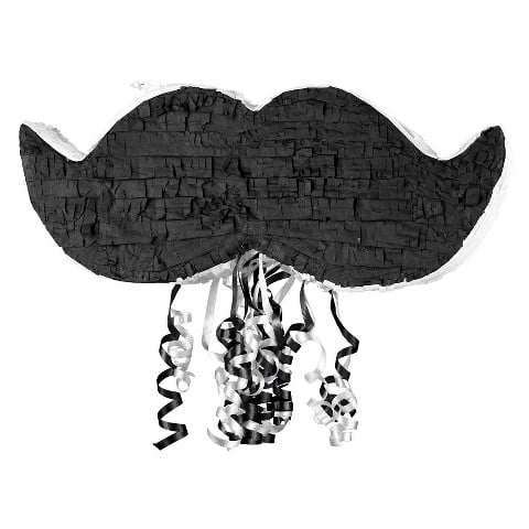 Little Man Mustache Pull-String Piñata ($25)