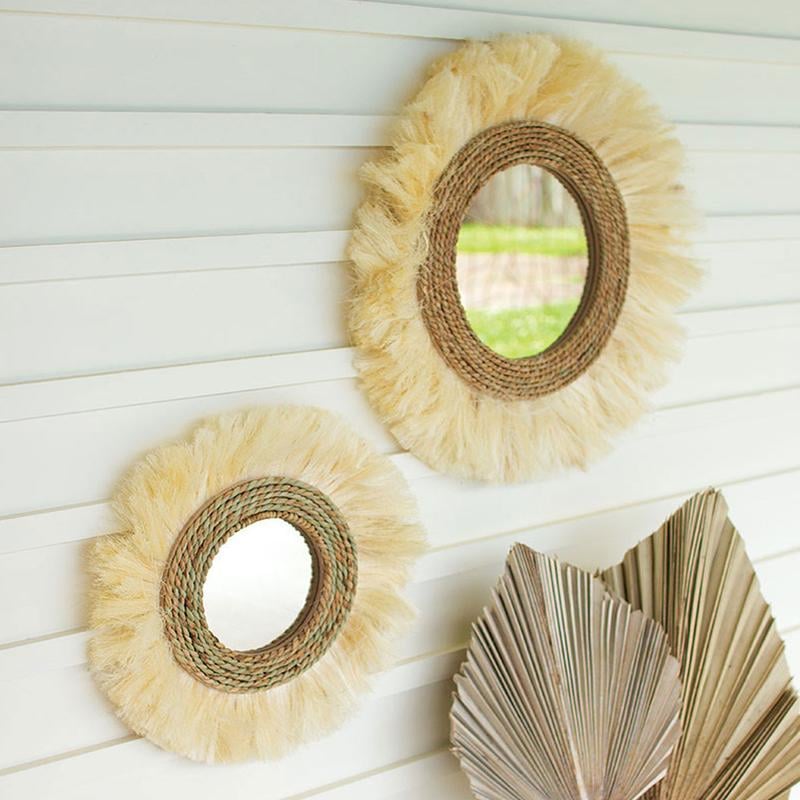 Jungalow Set of Seagrass Mirrors The Best and Most Stylish Home Decor