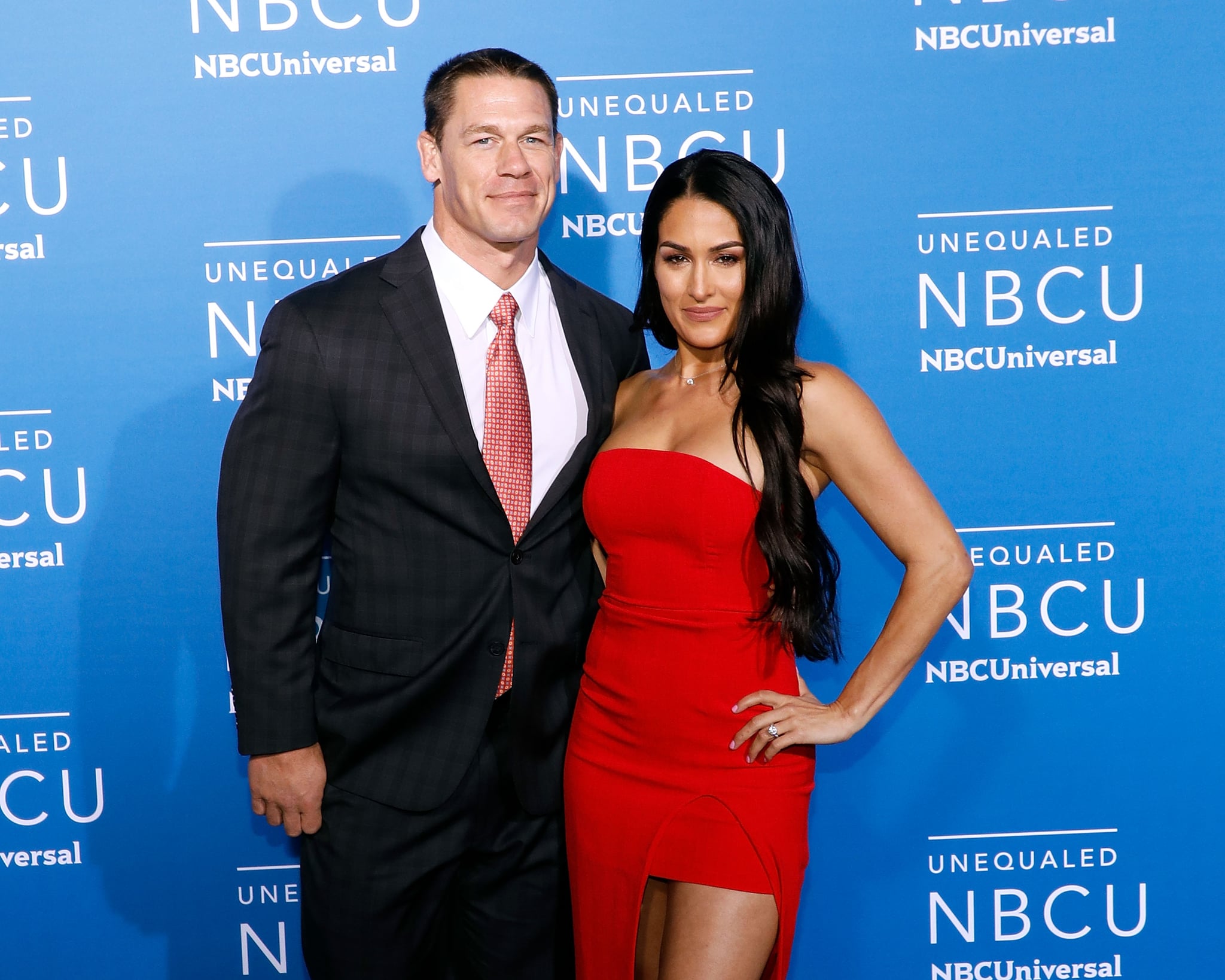 NEW YORK, NY - MAY 15:  John Cena and Nikki Bella attend the 2017 NBCUniversal Upfront at Radio City Music Hall on May 15, 2017 in New York City.  (Photo by Taylor Hill/FilmMagic)