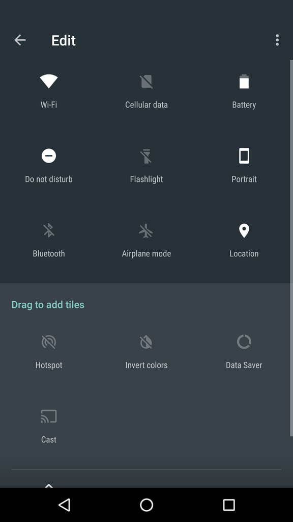 Customize your "quick" settings.