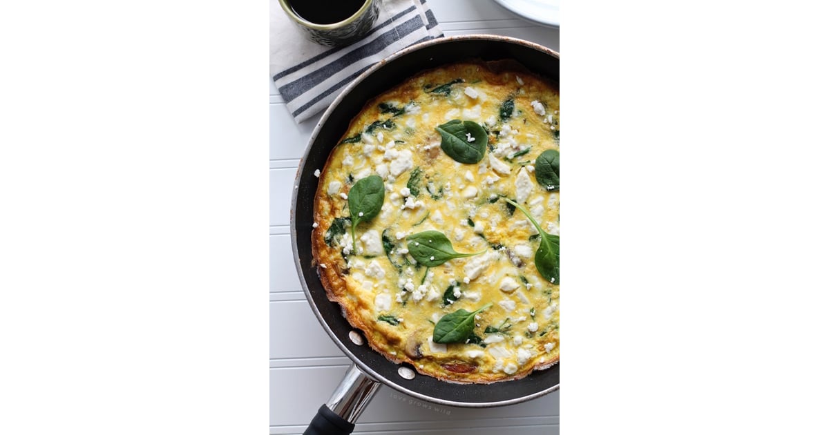 Spinach, Mushroom, and Feta Frittata Frittata Recipes POPSUGAR Food Photo 7