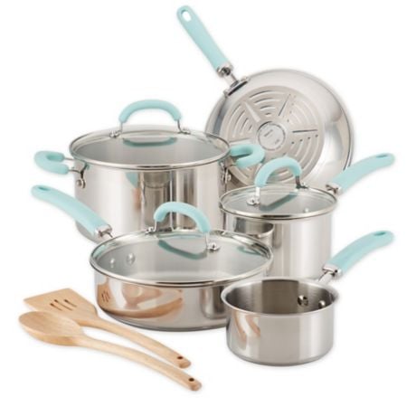 Rachael Ray Create Delicious Stainless Steel 10-Piece Cookware Set