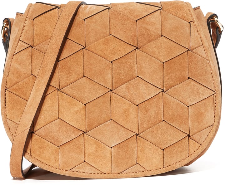 Stone Snake Print Leather-Look Cross Body Saddle Bag