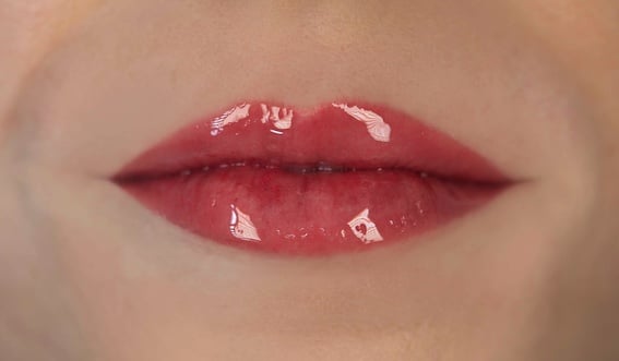 Immediately After My Second Lip Blushing Tattoo