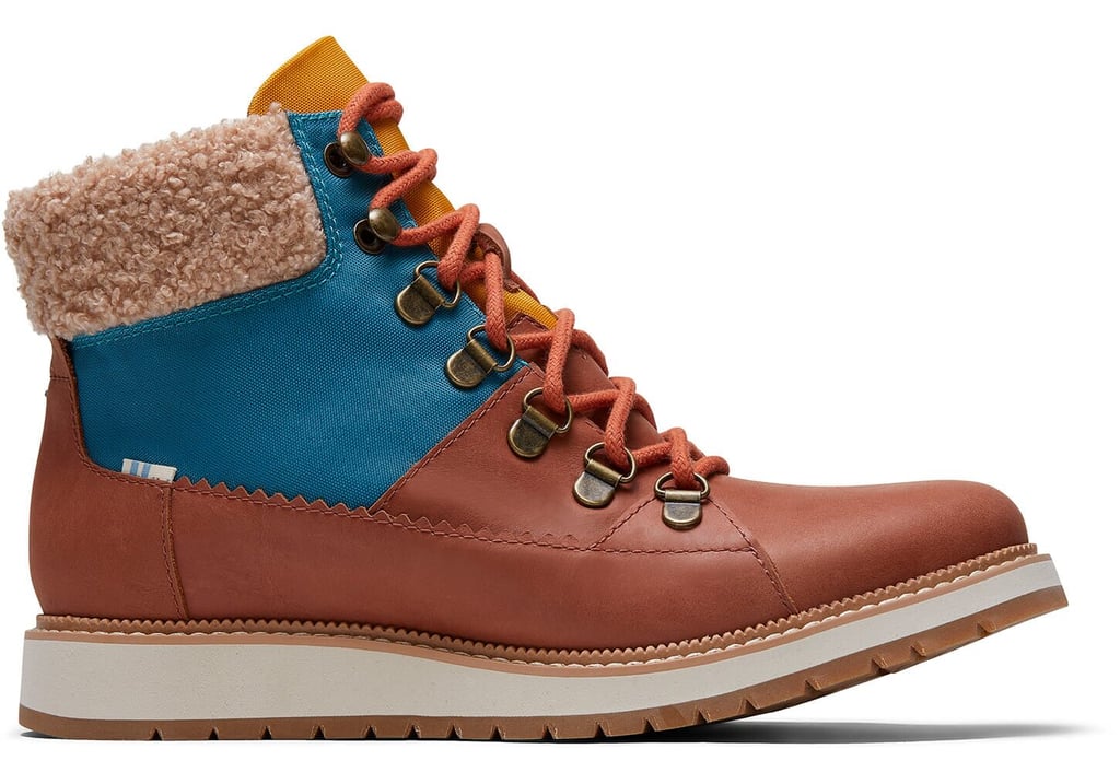 TOMS Waterproof Hazel Leather and Harbor Blue Techy Nylon Mesa Boots