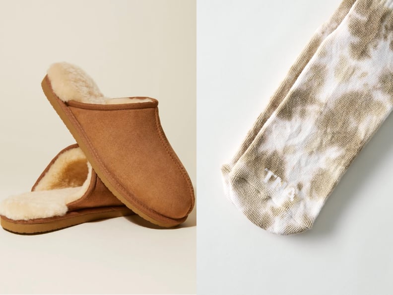 Italic Inner Shearling Lined Slippers + Aritzia Tna Crew Socks