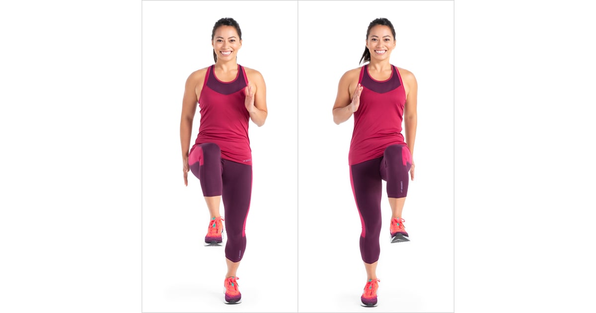 High Knee Run 10Minute Cardio For Abs POPSUGAR Fitness Photo 2