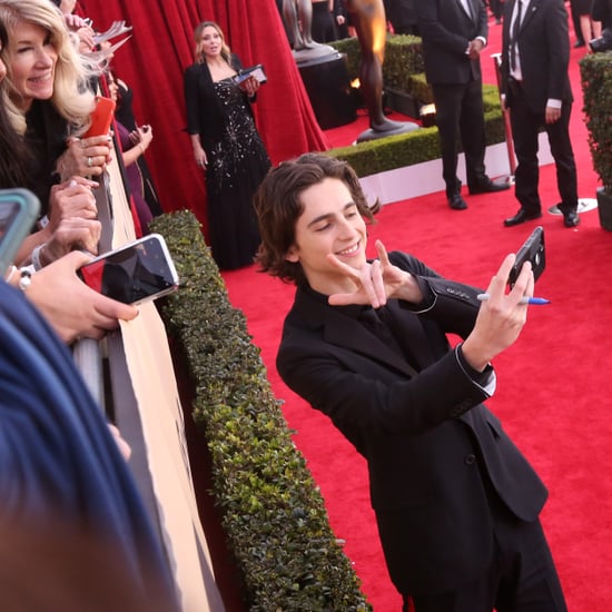 Timothee Chalamet Rapping Cardi B at the SAG Awards