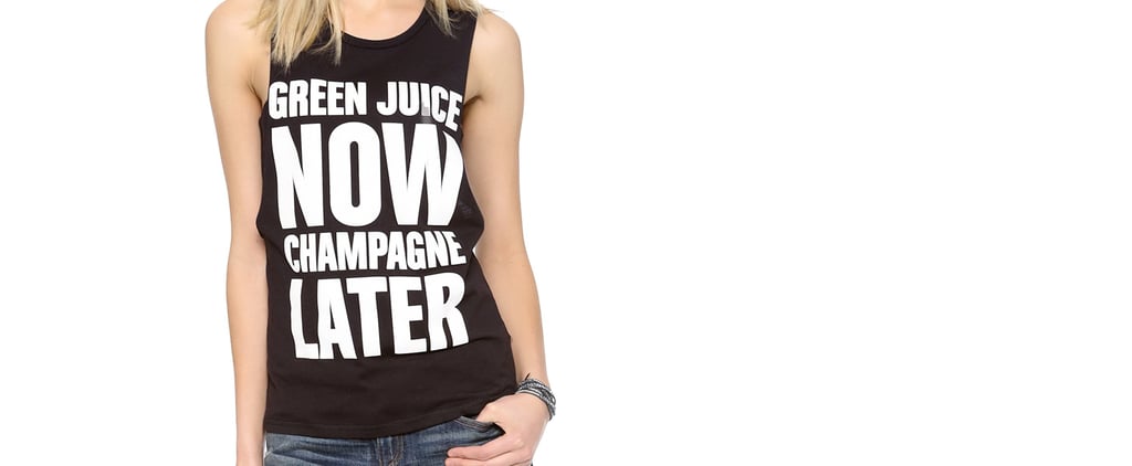 Juicy Couture Green Juice Now Champagne Later Tank Top