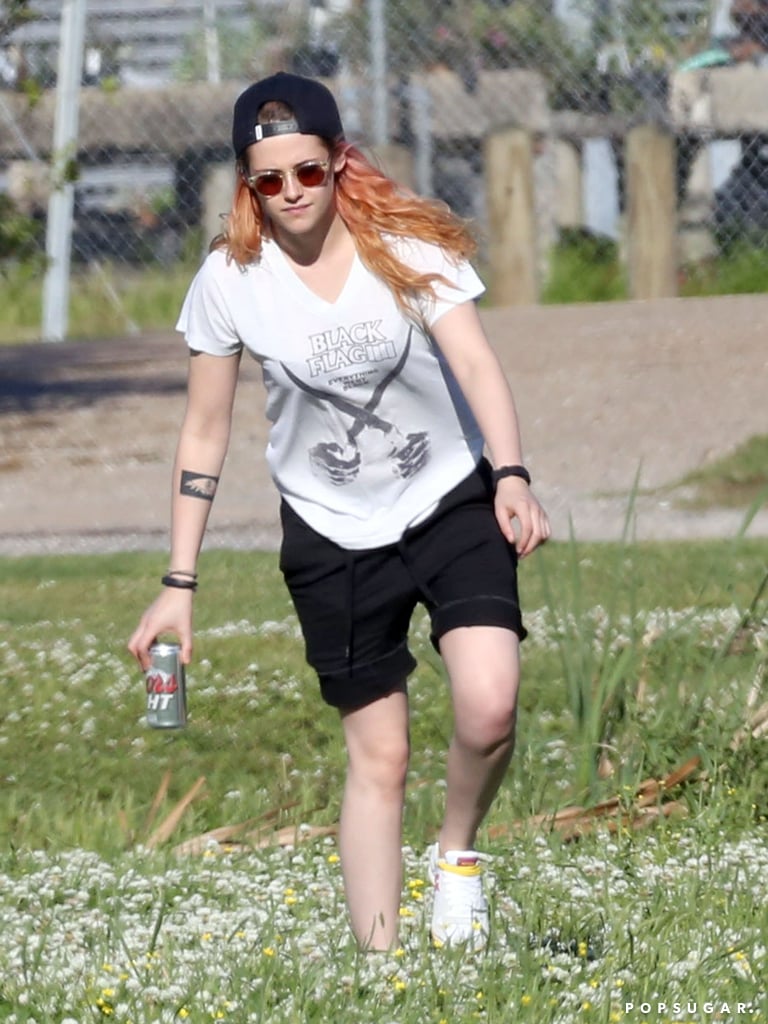 Kristen Stewart With Orange Hair on Her Birthday