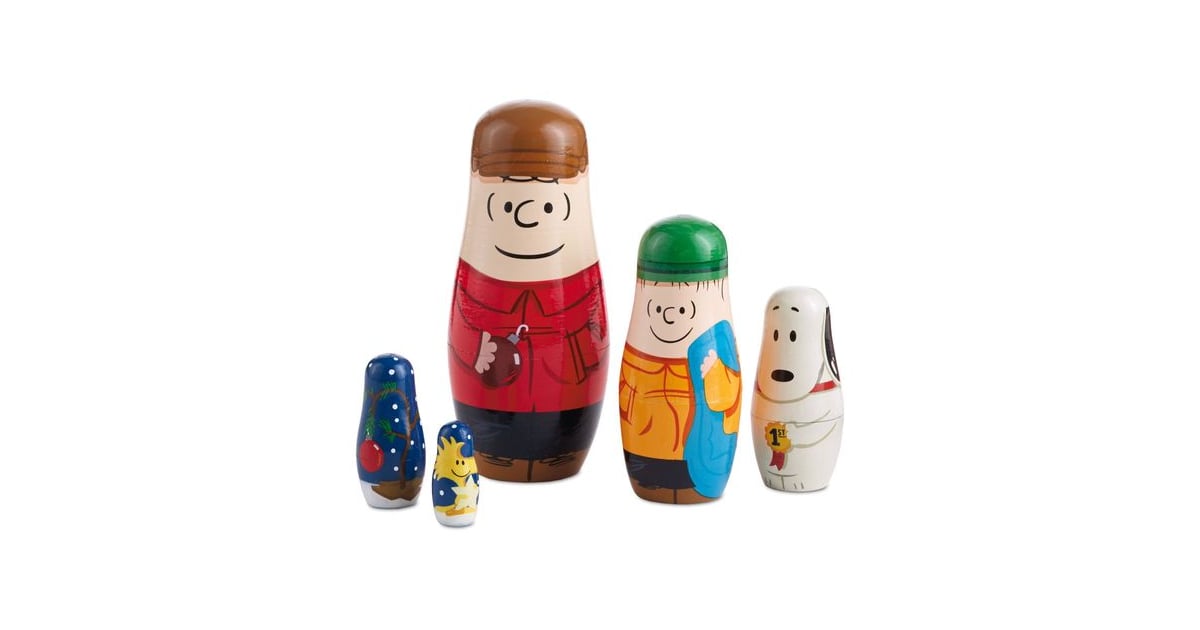 Peanuts HandPainted Wooden Nesting Dolls Peanuts and Charlie Brown