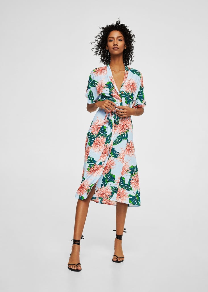 Mango Belt Floral Dress