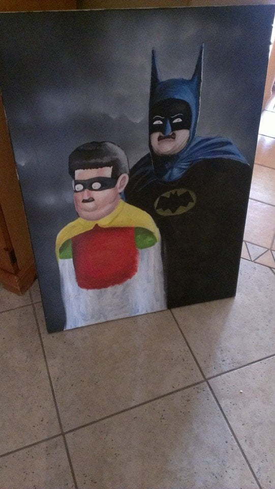 Top-Notch, One-of-a-Kind Batman and Robin Painting