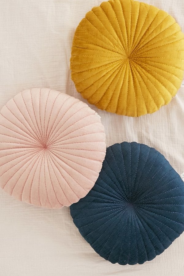 Shelly Round Velvet Pillow ($39)
