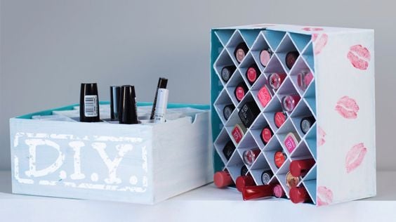 DIY Lipstick Box Organizer