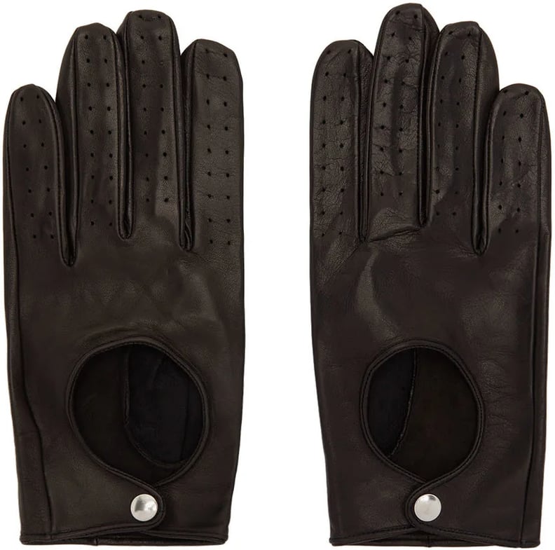 Ernest W. Baker Black Lambskin Driving Gloves