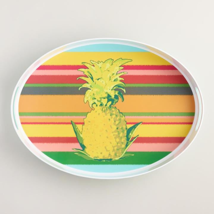 Pineapple Stripe Serving Tray ($20)